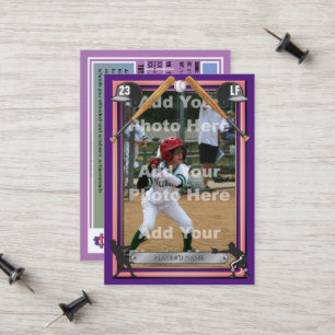 Presentación Tarjeta de Comercio de Béisbol Royal Purple - Esta