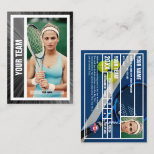 Presentación Tarjeta de comercio de equipos de tenis - Rays neg