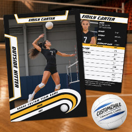 Presentación Tarjeta de comercio de voleibol personalizada amar