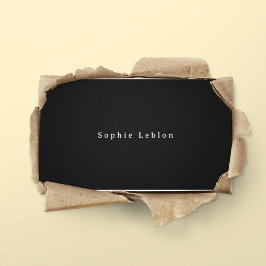 Presentación Tarjeta de contacto minimalista negra