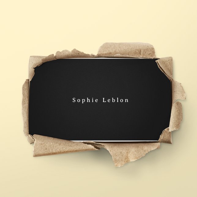 Presentación Tarjeta de contacto minimalista negra (Subido por el creador)