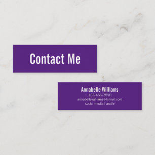 Presentación Tarjeta de contacto profesional real morada y blan