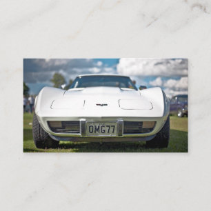 Presentación Tarjeta de Corvette clásica para automóviles