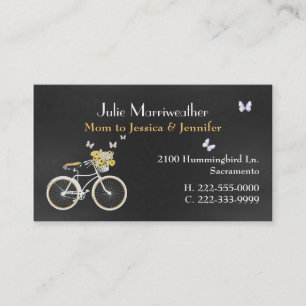 Presentación Tarjeta de encargo de la mamá de la bicicleta