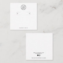 Tarjeta de exhibición de aretes de aro con su logo