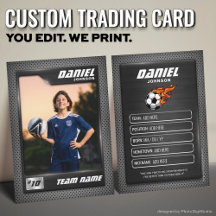 Tarjeta de fútbol personalizada, Deportes Grafito