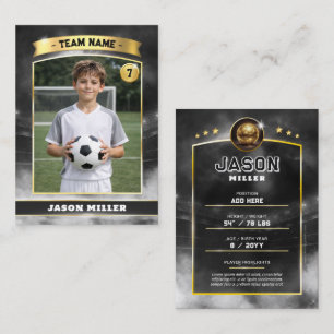 Presentación Tarjeta de fútbol personalizada, estadio de oro ne