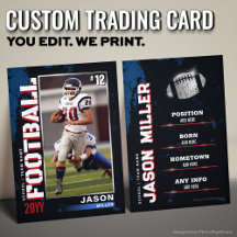Tarjeta de fútbol personalizada, fútbol americano