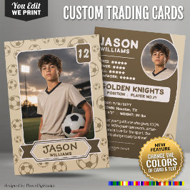 Presentación Tarjeta de fútbol personalizada, tarjeta de colore