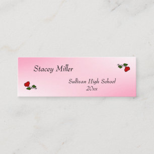 Presentación Tarjeta de graduación de perfil elegante con rosas
