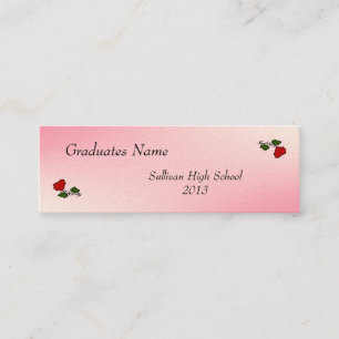 Presentación Tarjeta de graduación elegante con rosas rojas