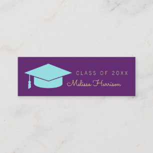 Presentación tarjeta de graduado, clase elegante de, púrpura