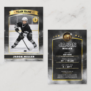 Presentación Tarjeta de hockey sobre hielo personalizada, Estad