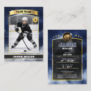 Presentación Tarjeta de Hockey sobre Hielo Personalizada, Estad