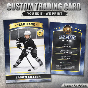 Presentación Tarjeta de hockey sobre hielo personalizada, Estad