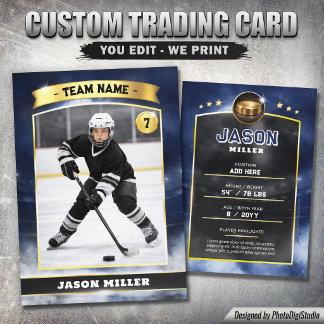 Presentación Tarjeta de hockey sobre hielo personalizada, Estad