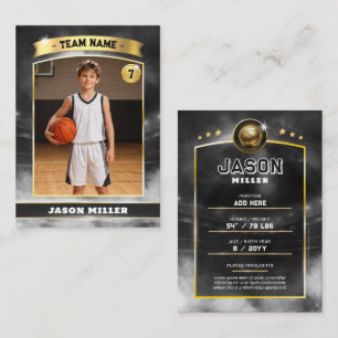 Presentación Tarjeta de intercambio de baloncesto personalizada