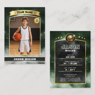 Presentación Tarjeta de intercambio de baloncesto personalizada