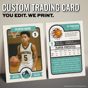 Presentación Tarjeta de intercambio de baloncesto personalizada
