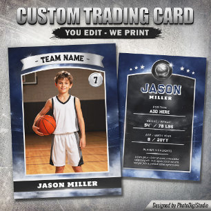 Presentación Tarjeta de intercambio de baloncesto personalizada