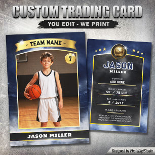 Presentación Tarjeta de intercambio de baloncesto personalizada