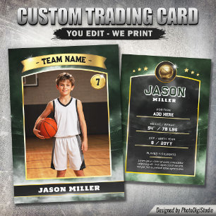 Presentación Tarjeta de intercambio de baloncesto personalizada
