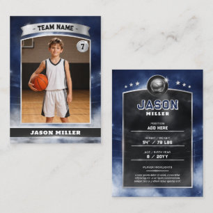 Presentación Tarjeta de intercambio de baloncesto personalizada