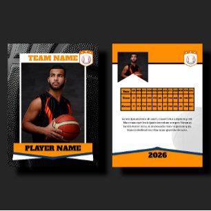 Presentación Tarjeta de intercambio de baloncesto vintage perso