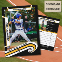 Tarjeta de Intercambio de Béisbol Amarillo Vivo Ne