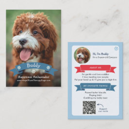 Presentación Tarjeta de intercambio de fotos de mascotas, códig