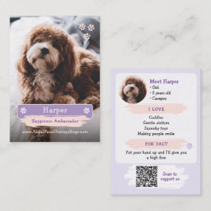 Presentación Tarjeta de intercambio de fotos de mascotas con có