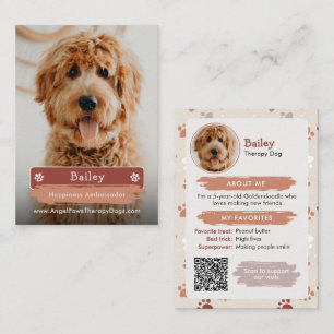 Presentación Tarjeta de intercambio de fotos de mascotas con có