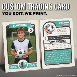 Presentación Tarjeta de intercambio de fútbol personalizada vin