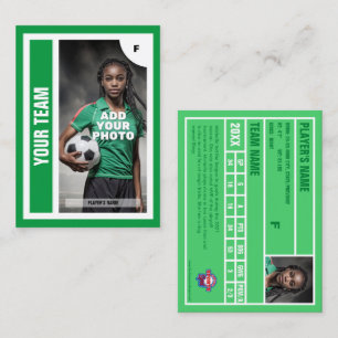 Presentación Tarjeta de intercambio de fútbol (verde) - Añadir 