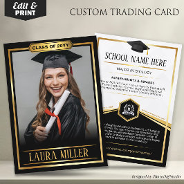 Presentación Tarjeta de intercambio de graduación personalizada