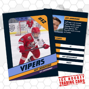 Presentación Tarjeta de intercambio de hockey sobre hielo en vi