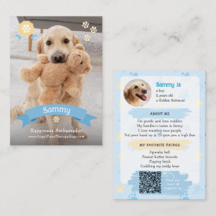 Presentación Tarjeta de intercambio de mascotas con código QR, 