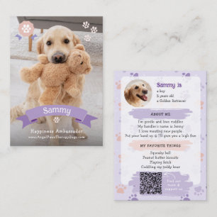 Presentación Tarjeta de intercambio de mascotas con código QR p