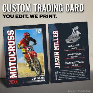 Presentación Tarjeta de intercambio de motocross personalizada,