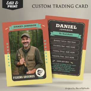 Presentación Tarjeta de intercambio de pesca personalizada, reg