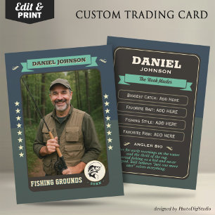 Presentación Tarjeta de intercambio de pesca personalizada, reg