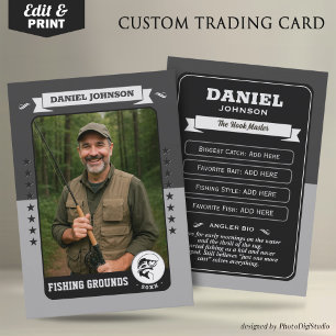 Presentación Tarjeta de intercambio de pesca personalizada, reg