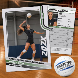 Presentación Tarjeta de intercambio de voleibol personalizada v