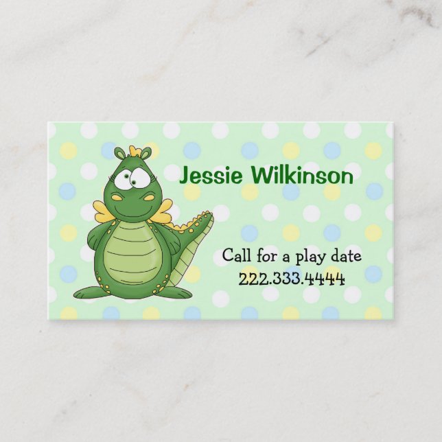 Presentación Tarjeta de juego Polka Dot & Personalizado Dragon (Anverso)