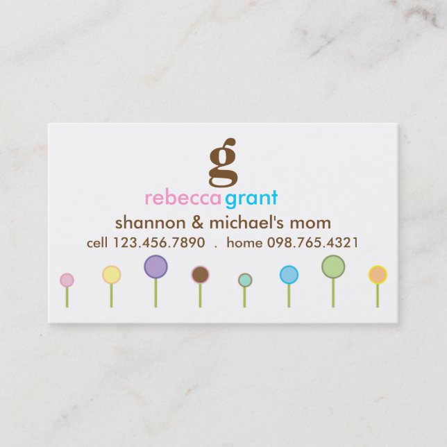 Presentación Tarjeta de la "mamá" de la amapola (Anverso)