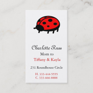 Presentación Tarjeta de la mamá de la mariquita