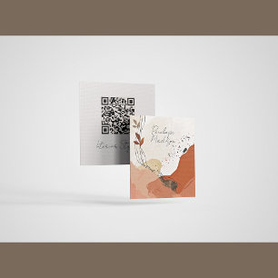 Presentación Tarjeta de llamada abstracta Boho Terracotta