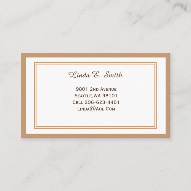 Presentación Tarjeta de llamada con borde clásico (Anverso)