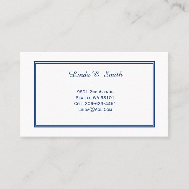 Presentación Tarjeta de llamada con borde clásico (Anverso)