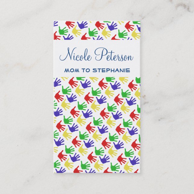 Presentación Tarjeta de llamada de mami de impresión manual (Anverso)